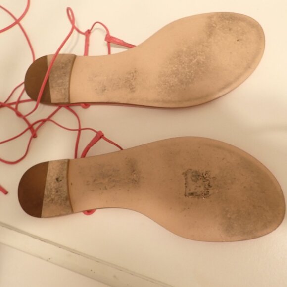 Pink Lace up Gianvitto Rossi Sandals - Picture 3 of 5